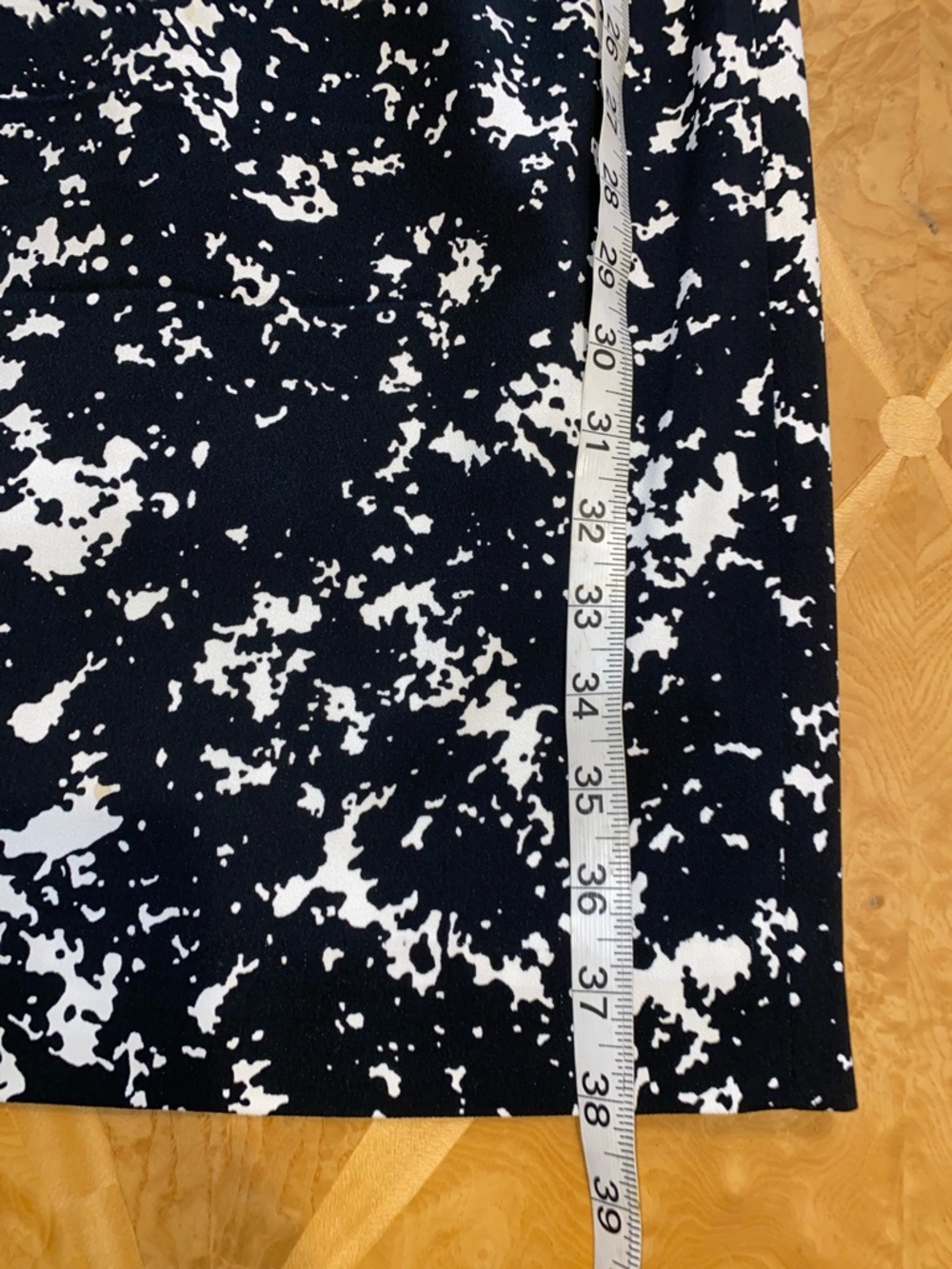 Michael Kors Black & White Abstract Print Midi Dress Size 2 Made in Italy - Picture 8 of 15